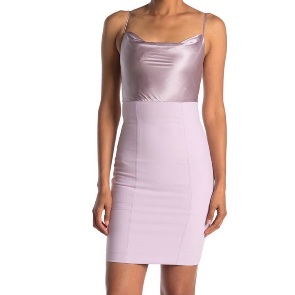 Cinq a sept purple cowl neck dress